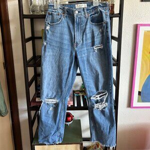 Abercrombie & Fitch Petite Ankle Straight High Rise Jeans